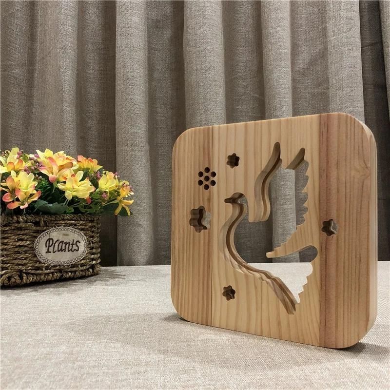 Dove Wooden Decorative Light