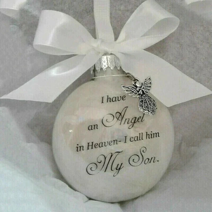 [Special Offer] Christmas Ornaments Feather Ball - Angel In Heaven Memorial Ornament