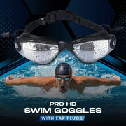 Pro-HD Swim Goggles (with Ear Plugs)