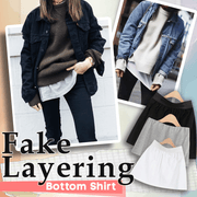 Fake Layering Bottom Shirt