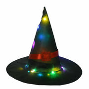 Glowing Witch Hat Decorations - 2 in 1 Hanging/Wearable