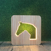 Horse Head Wooden Decorative Light