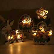 Wooden Easter Decor LED Light