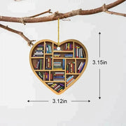 Book Lovers Heart Ornament