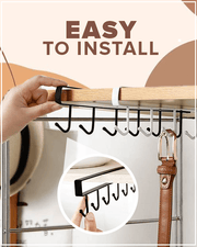 Under-Cabinet Hanger Rack (6 - 12Hooks)