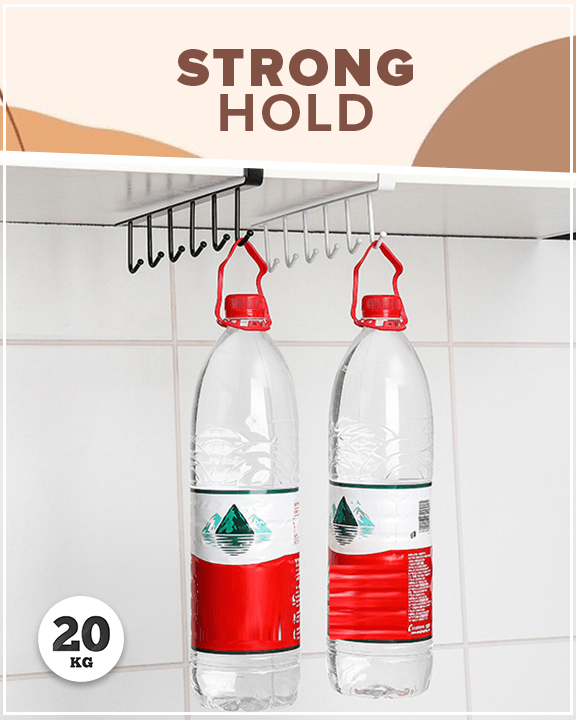 Under-Cabinet Hanger Rack (6 - 12Hooks)