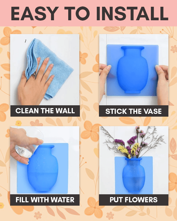 Stick-on Silicone Vase