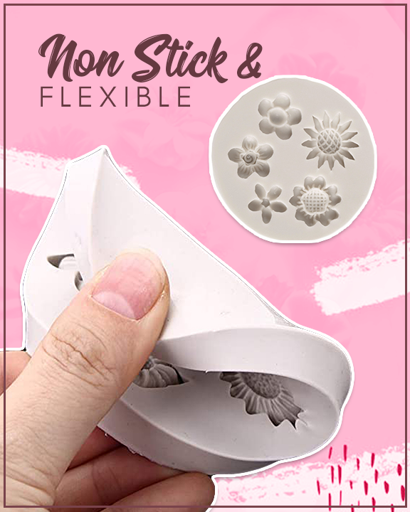 Floral Silicone Cake Décor Mold