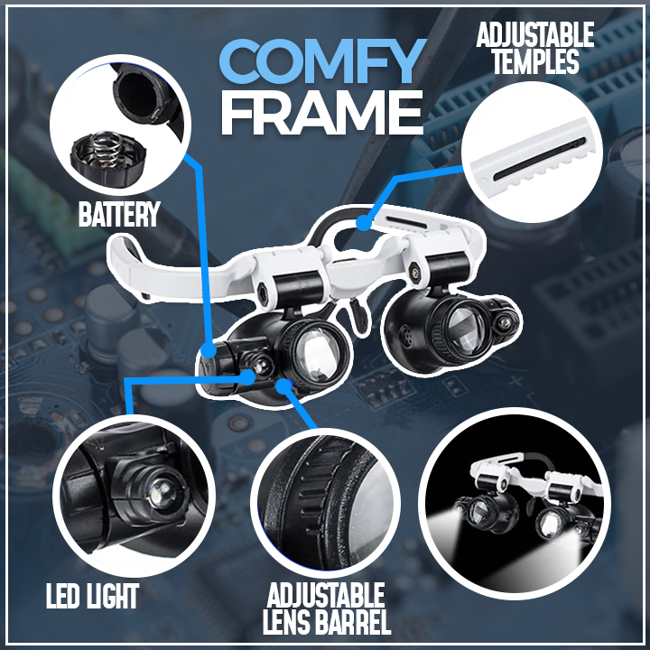 LED Glasses Magnifier