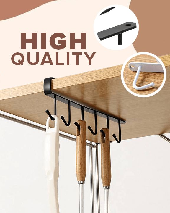 Under-Cabinet Hanger Rack (6 - 12Hooks)