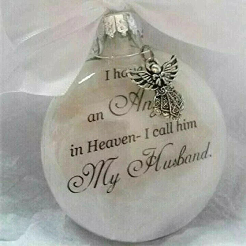 Christmas Ornaments Feather Ball - Angel In Heaven Memorial Ornament