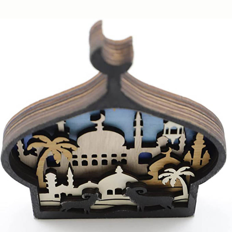 Wooden Mosque Carving Handcraft Gift