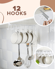 Under-Cabinet Hanger Rack (6 - 12Hooks)