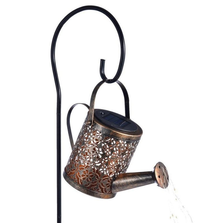 Solar Powered Kettle Showerhead Garden Lamp