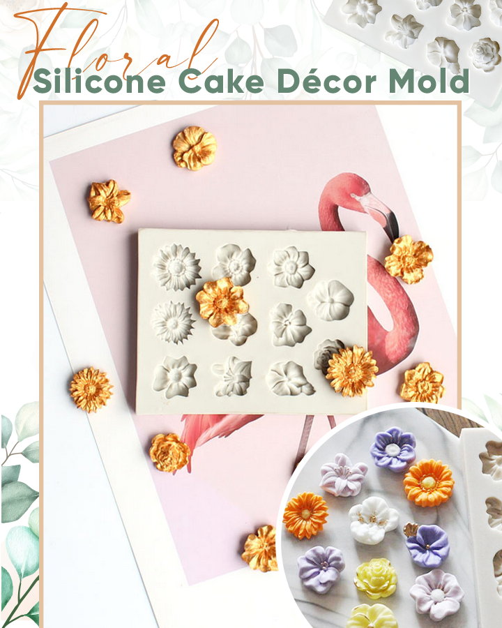 Floral Silicone Cake Décor Mold