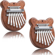 Bear Shape Sapele Wood Mini Thumb Piano