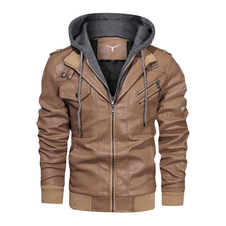 Premium Hooded Vindictation Leather Jacket