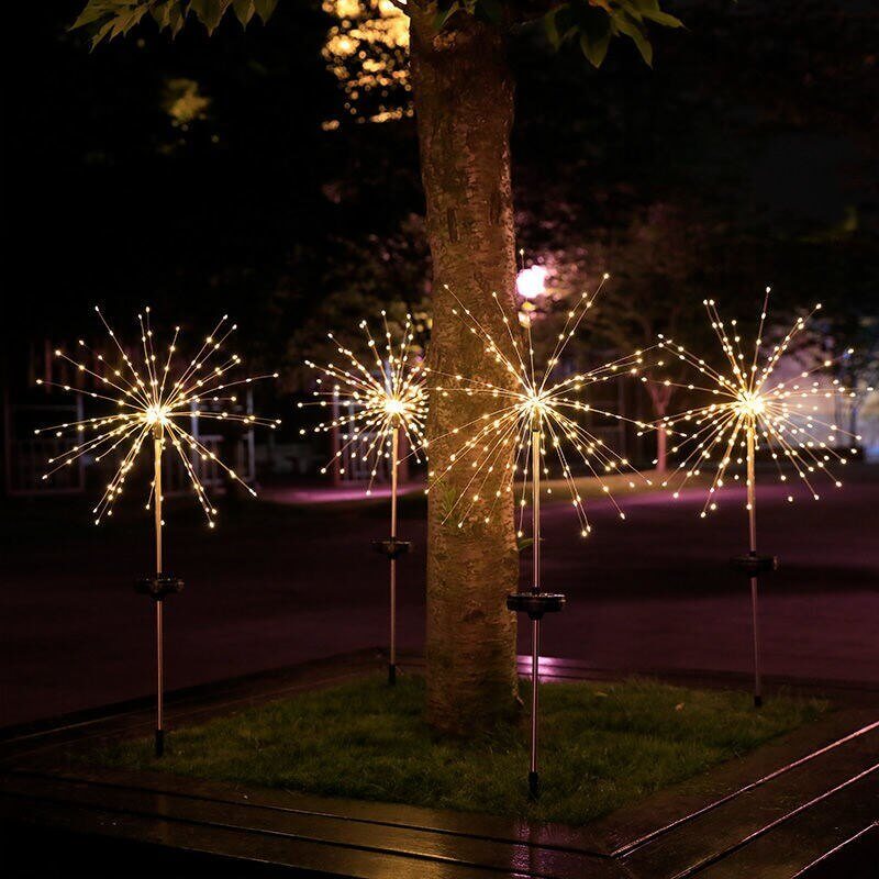 Waterproof Solar Garden Fireworks Lights