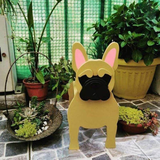 Yellow French Bulldog Planter AP004