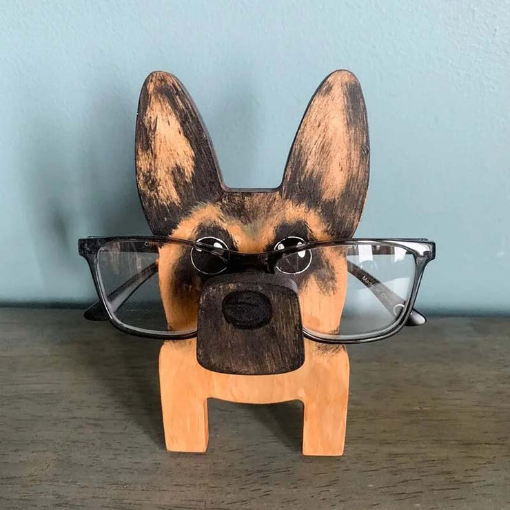 Handmade Glasses Stand Lovely German Shepherd