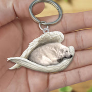 Sleeping Angel Acrylic Keychain Great Pyrenees