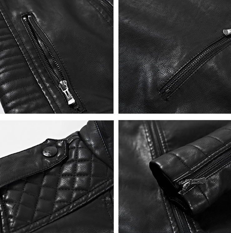 Premium Polk Leather Jacket