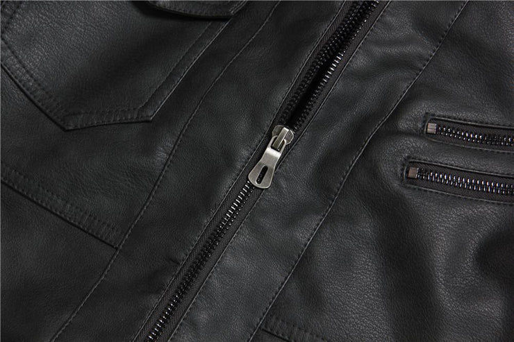 Premium Hooded Vindictation Leather Jacket