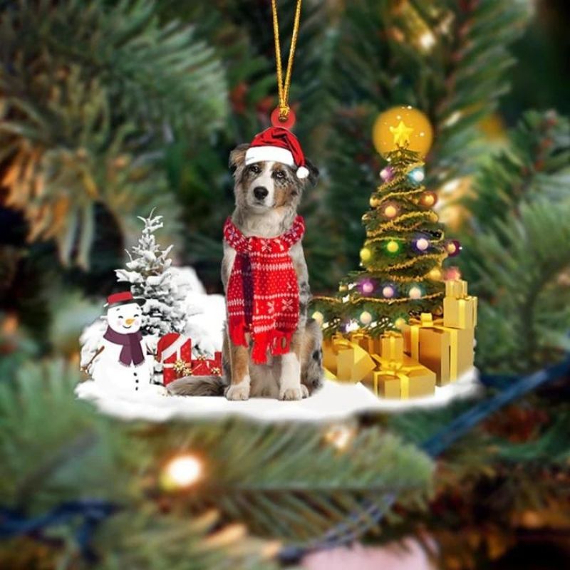 Australian Shepherd Christmas Ornament SM058