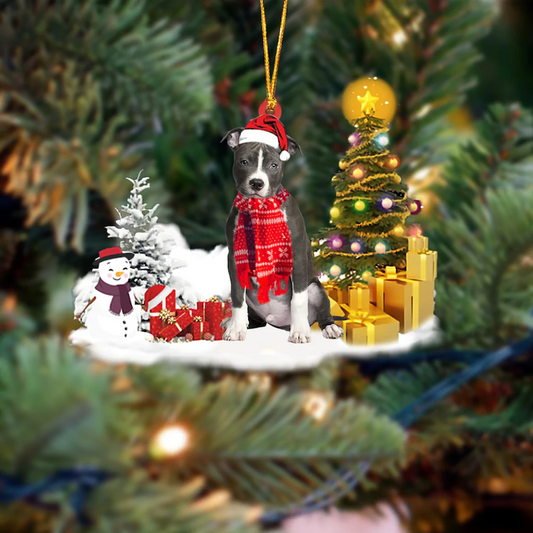 Pit Bull Christmas Ornament SM103