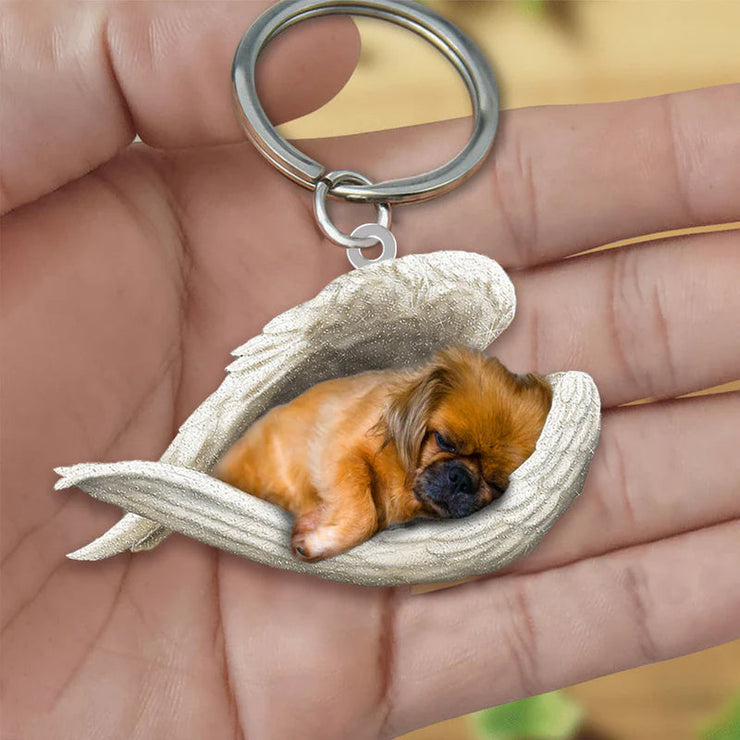 Sleeping Angel Acrylic Keychain Pekingese02