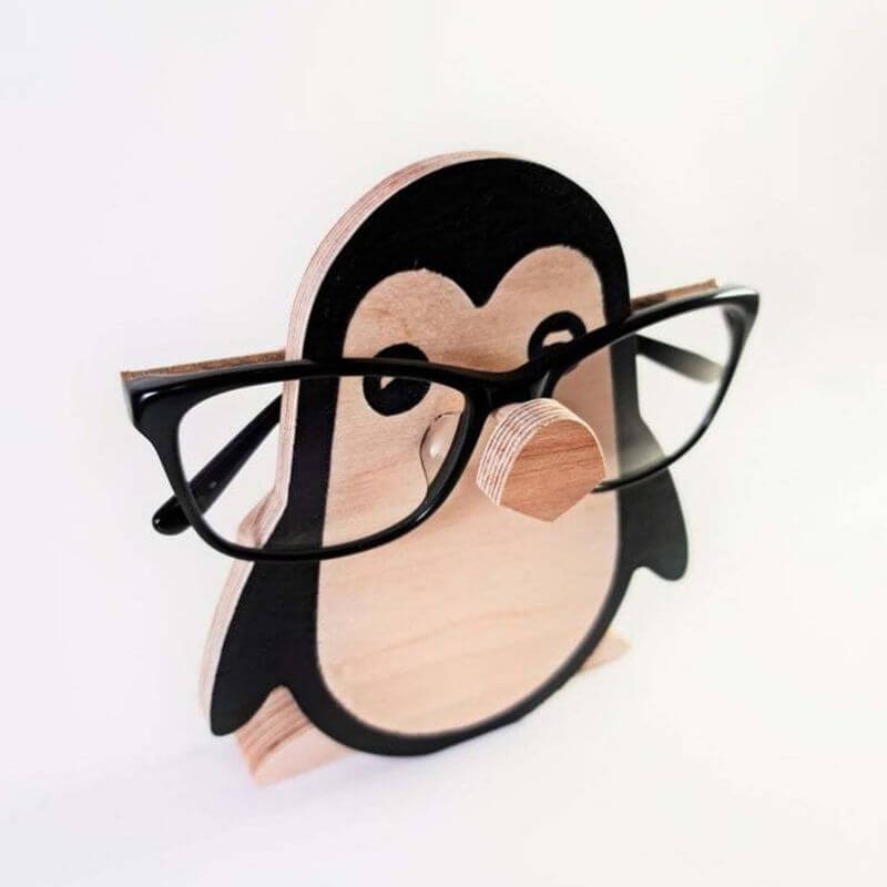 Handmade  Glasses Stand Penguin