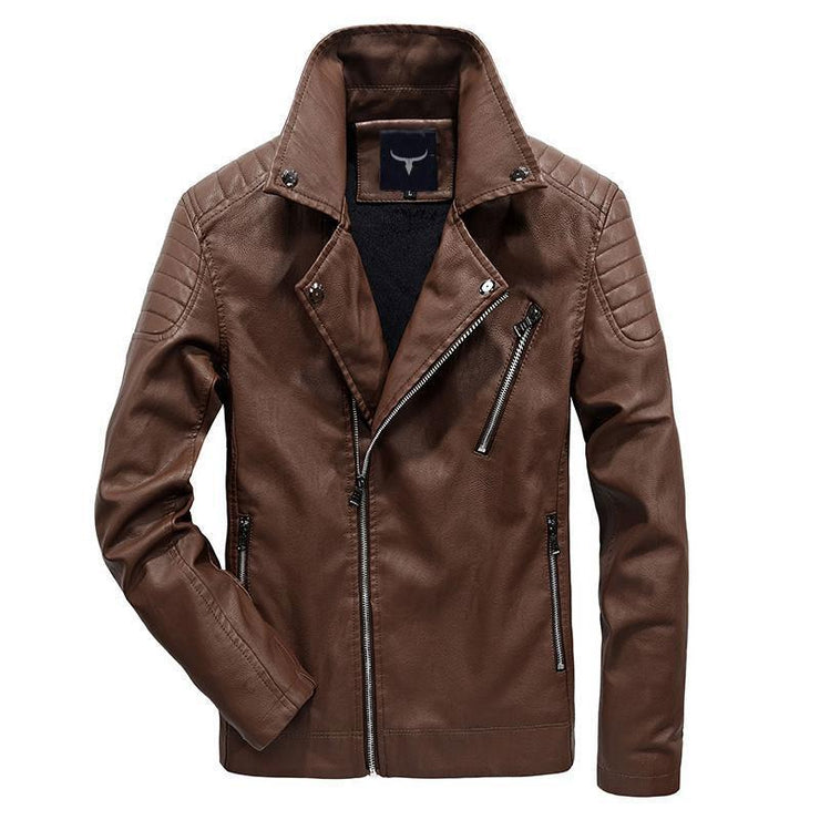 Premium Polk Leather Jacket