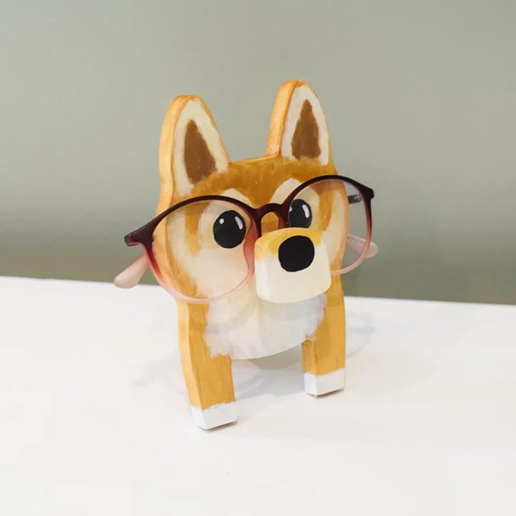 Handmade Glasses Stand Lovely ShibaInu