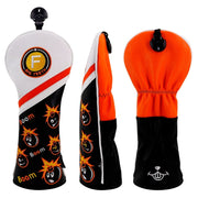 Golf Paradise BOOM Wood Clubhead Covers Three-Quarters Set (One Driver, One Fairway Wood, One Hybrid)