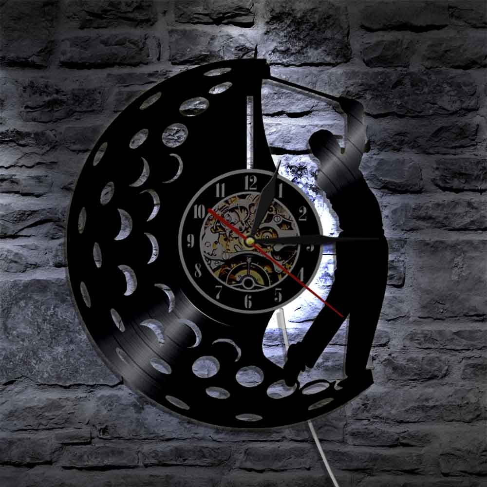 Golf Paradise Swing LED Vinyl Clock (With LED)