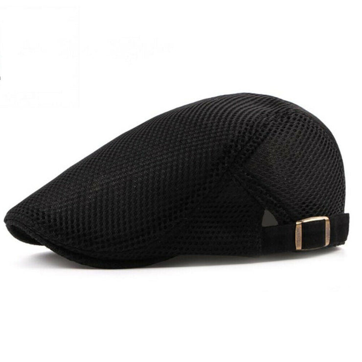 Golf Paradise Mesh Flat Cap (Black)