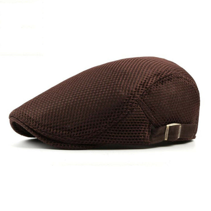 Golf Paradise Mesh Flat Cap (Brown)