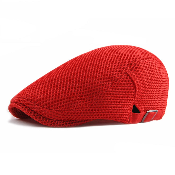 Golf Paradise Mesh Flat Cap (Red)