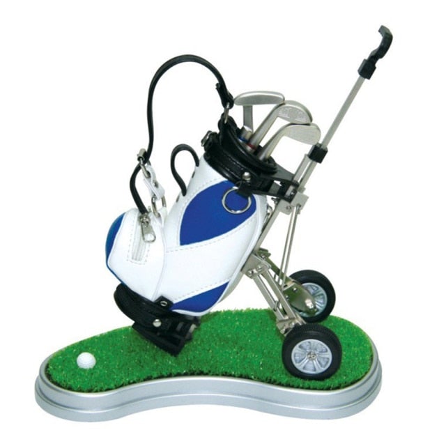 Golf Paradise Miniature Golf Bag Pen Holder (Blue Bag)