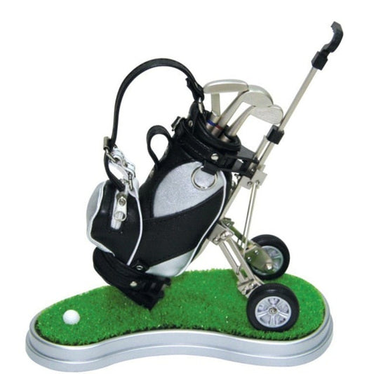 Golf Paradise Miniature Golf Bag Pen Holder (Black and Gray Bag)