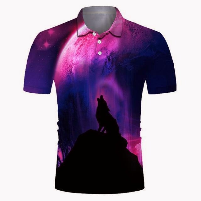 Golf Paradise Cooltech Boldly Loud Shirts (Twilight Full Moon)