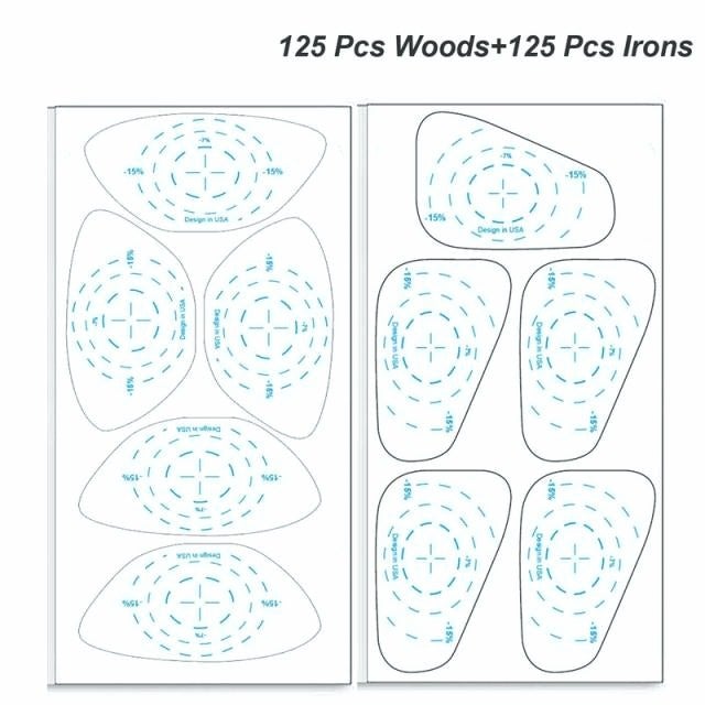 Golf Paradise Hit Tape Combo (125 Pieces of Wood Hit Tape and 125 Pieces of Iron Hit Tape)