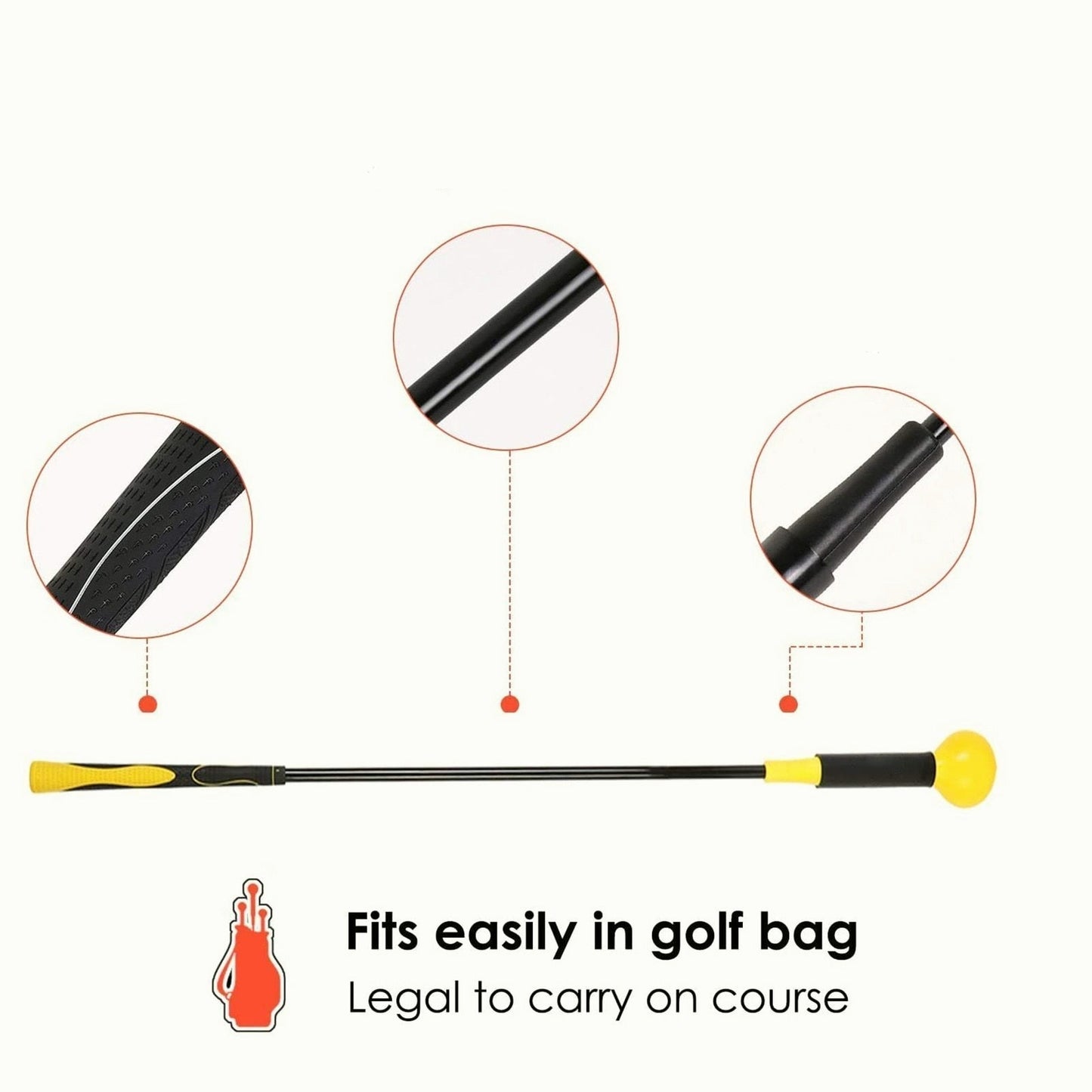 Golf Paradise Flex Rod Swing Trainer (Gold 40 Inch)