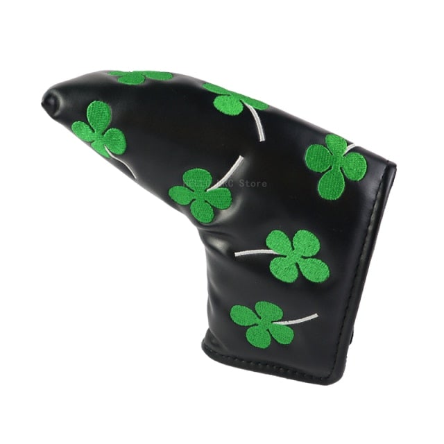 Golf Paradise Lucky Clover Blade Putter Clubhead Covers (Black)