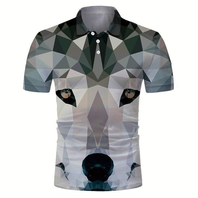 Golf Paradise Cooltech Digital Art Loud Shirt (Polygon Wolf)