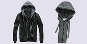 Premium Overseer Leather Jacket (Detachable Hood)